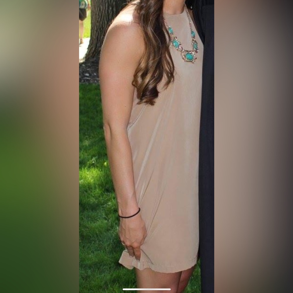 Tobi brown high neck dress